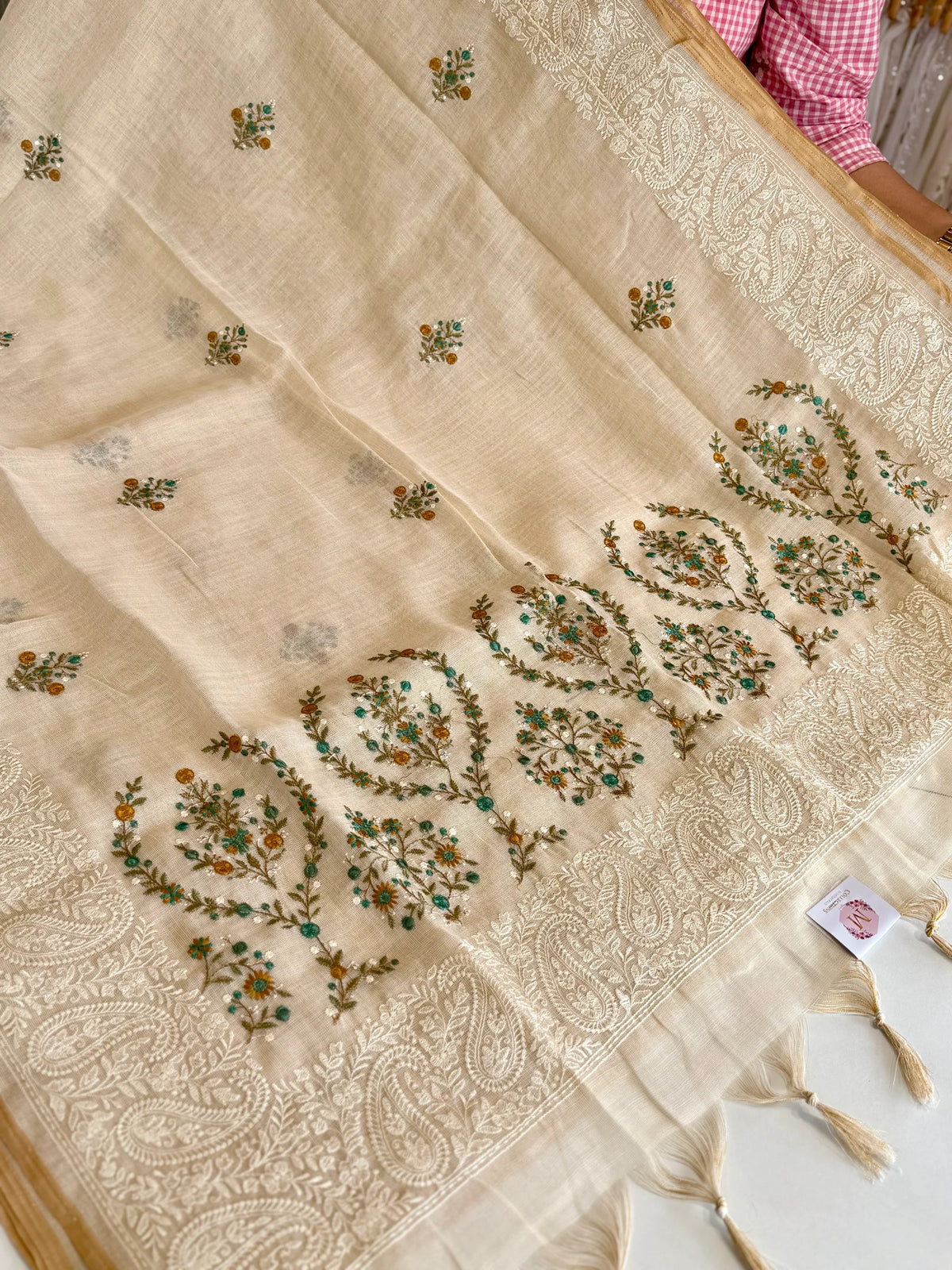 Tissue Linen Saree/ SR564