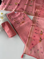 Soft linen cotton unstitched salwar set/ NC223