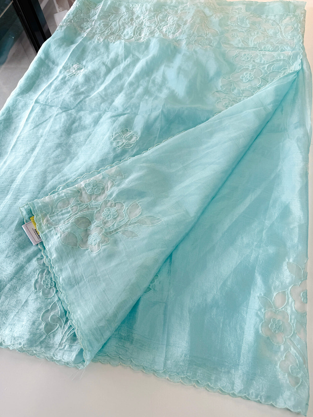 Crushed crape saree/ AM101