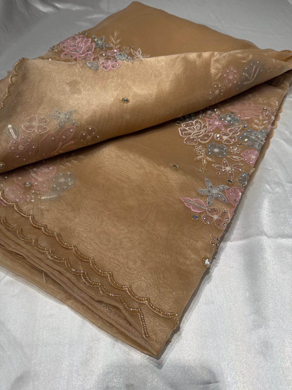 Glass organza saree/ AS762