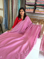 Crushed crape saree / HW661