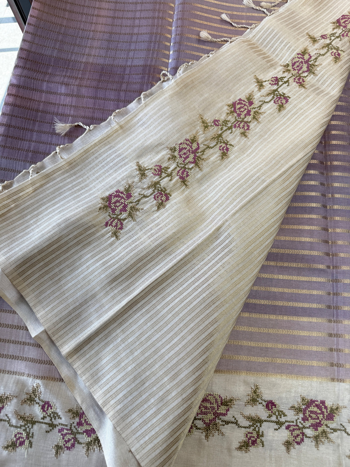 Soft semi Tussar Saree/ D490