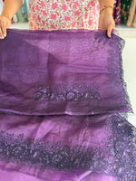 Crushed tissue saree/ CW066