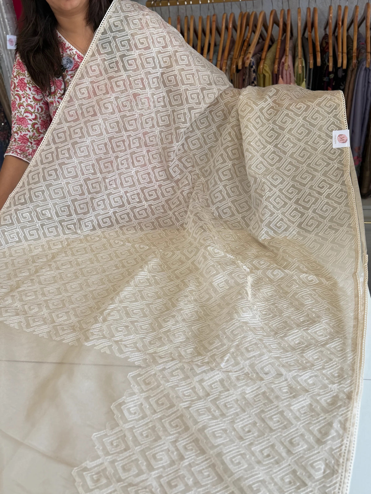 Tissue bledned soft Organza saree / SH898