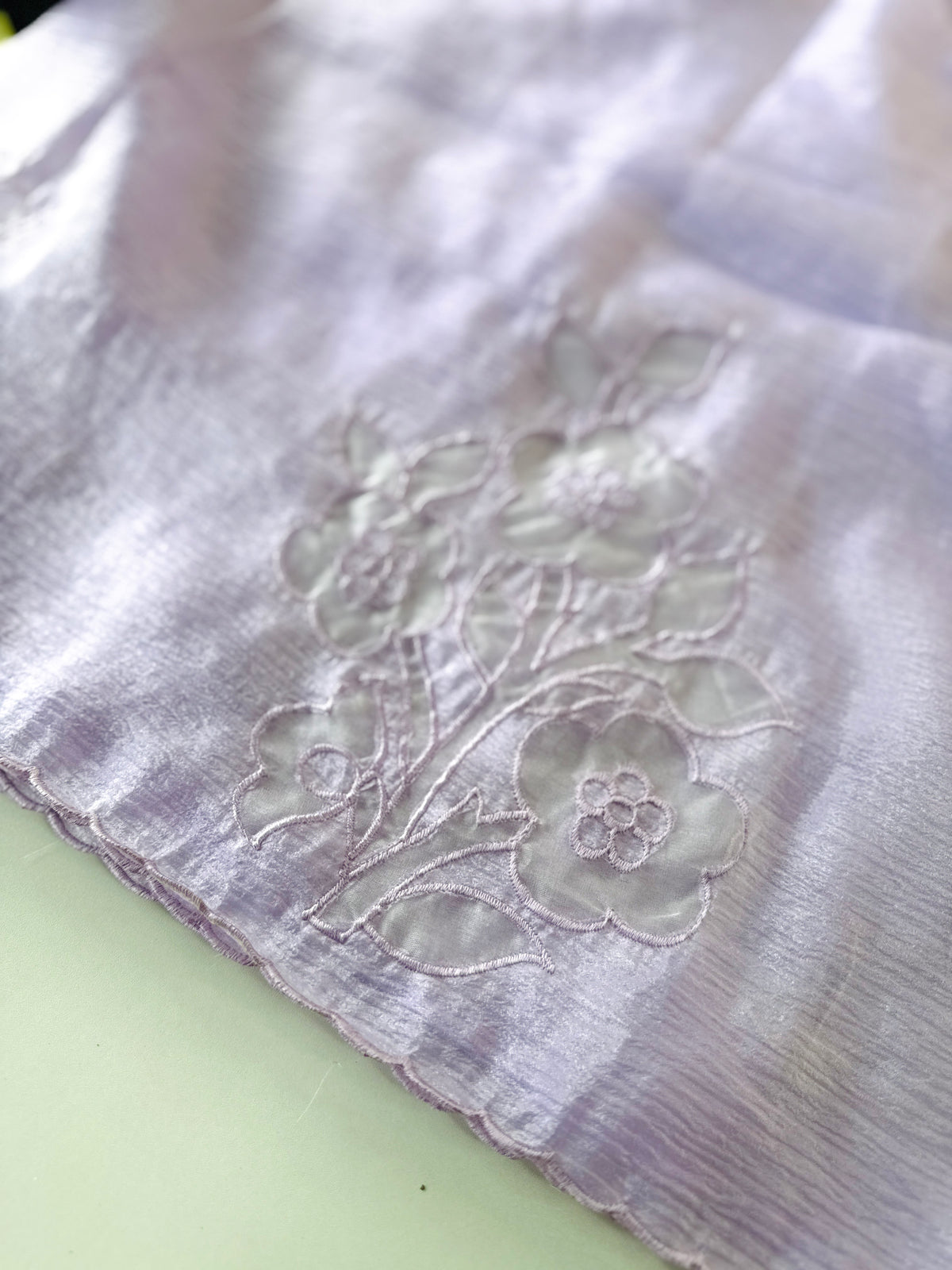 Crushed crape saree/ AM101