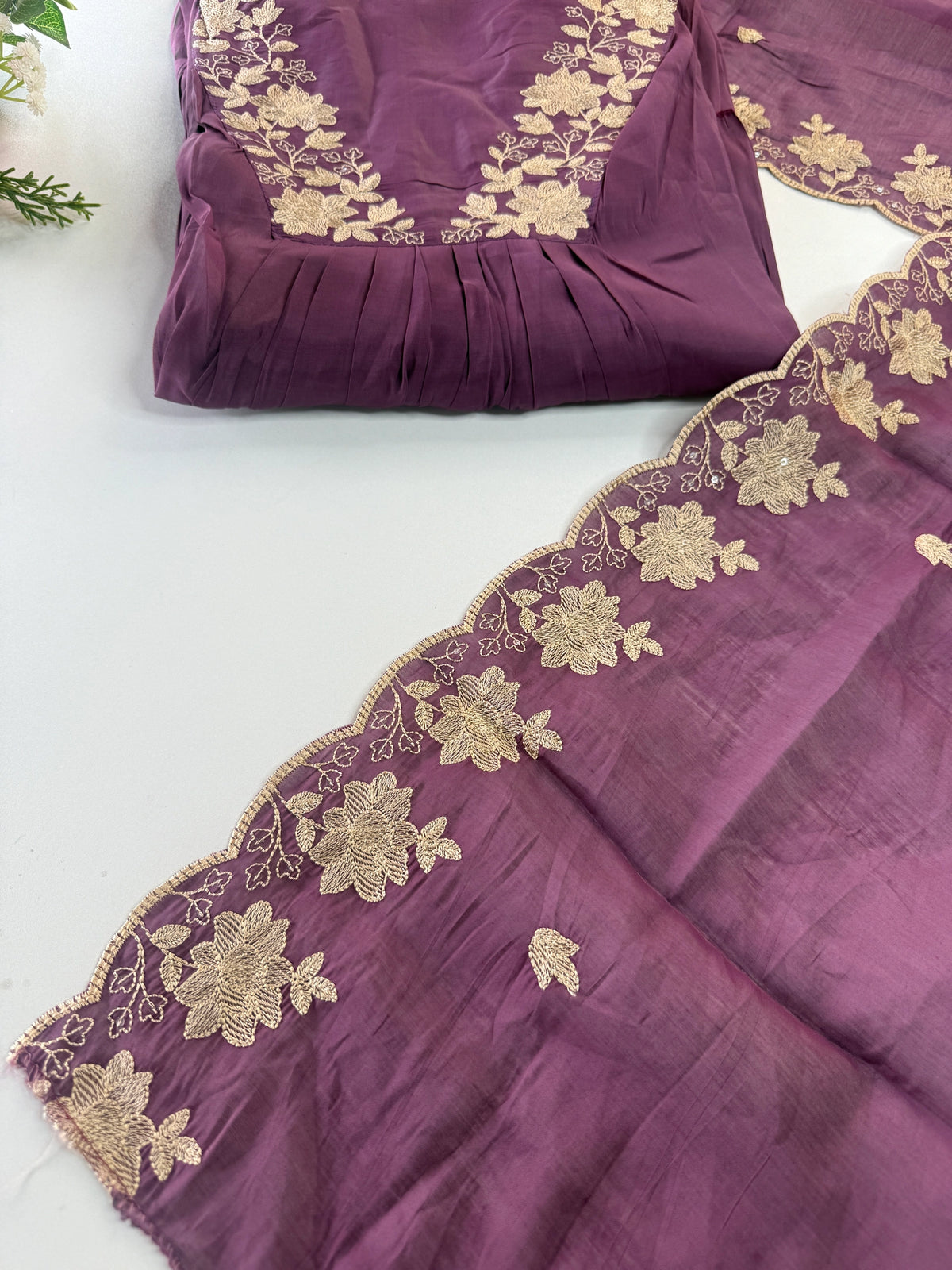 Soft Chanderi unstitched salwar set / NC249