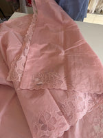 Slub Silk Saree floral appliqué / 125EFS