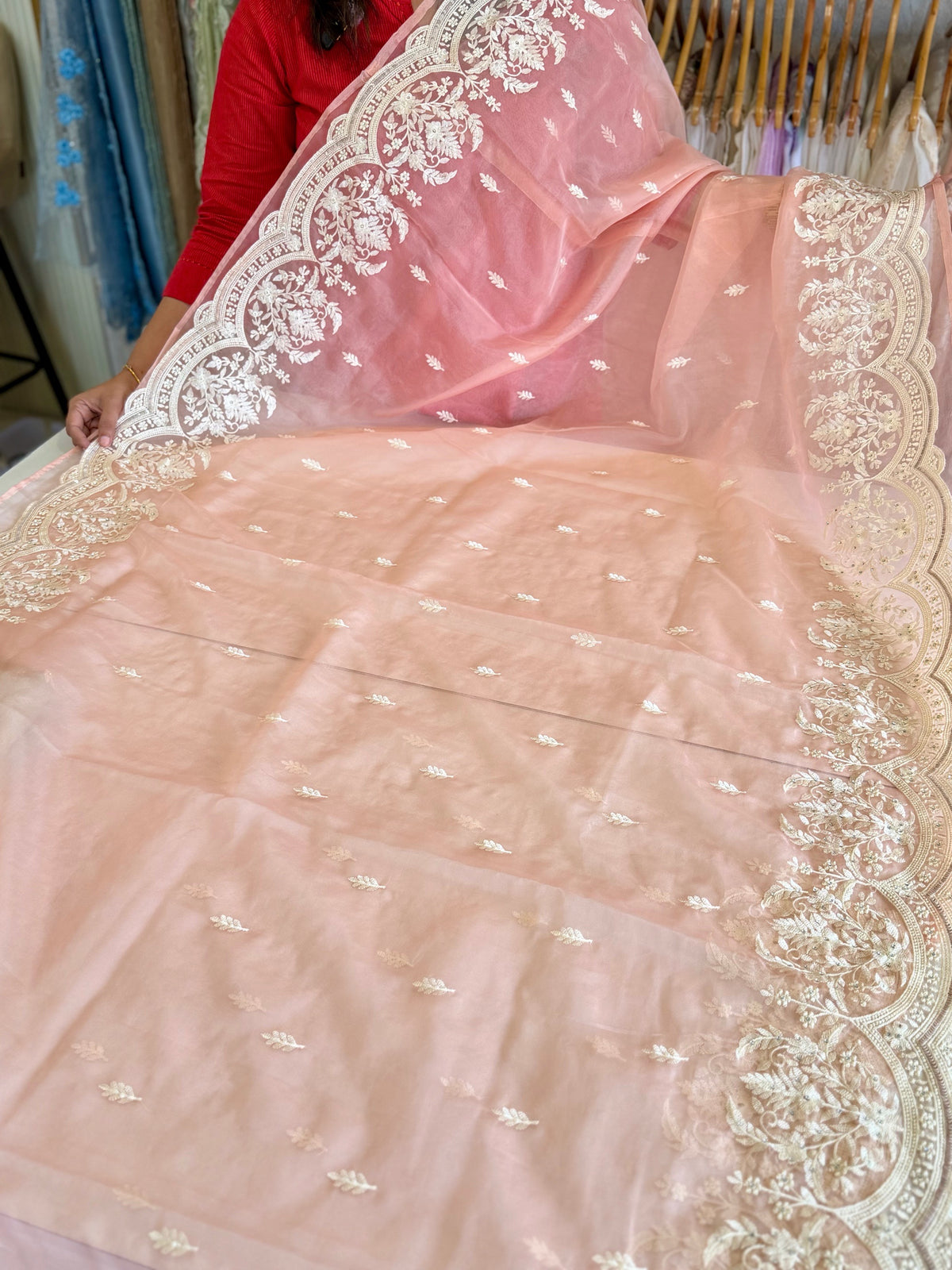 Soft organza saree/ AP299