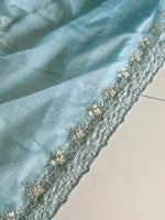 Satin organza saree/ AP59