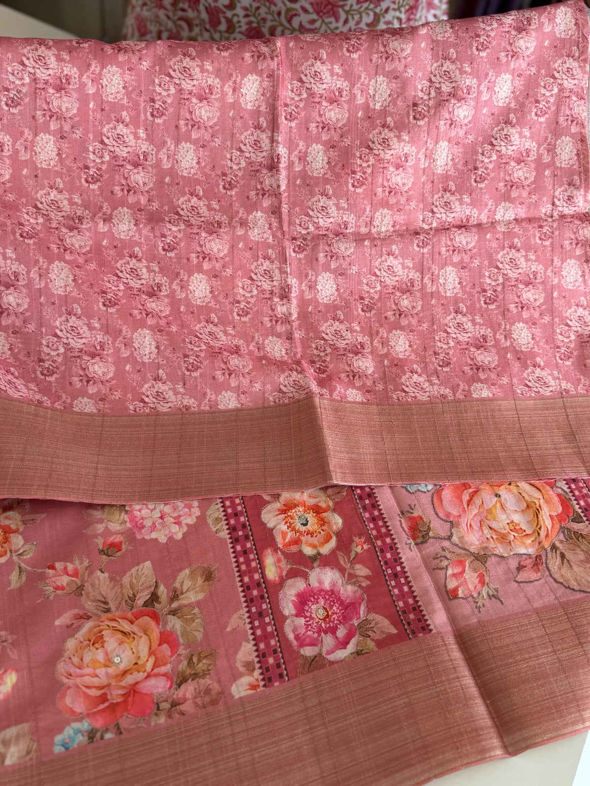 Soft semi Tussar Saree/ RE714