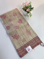 Soft seminTussar Saree/ D523