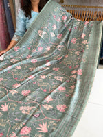 Semi Tussar printed saree/ PP06