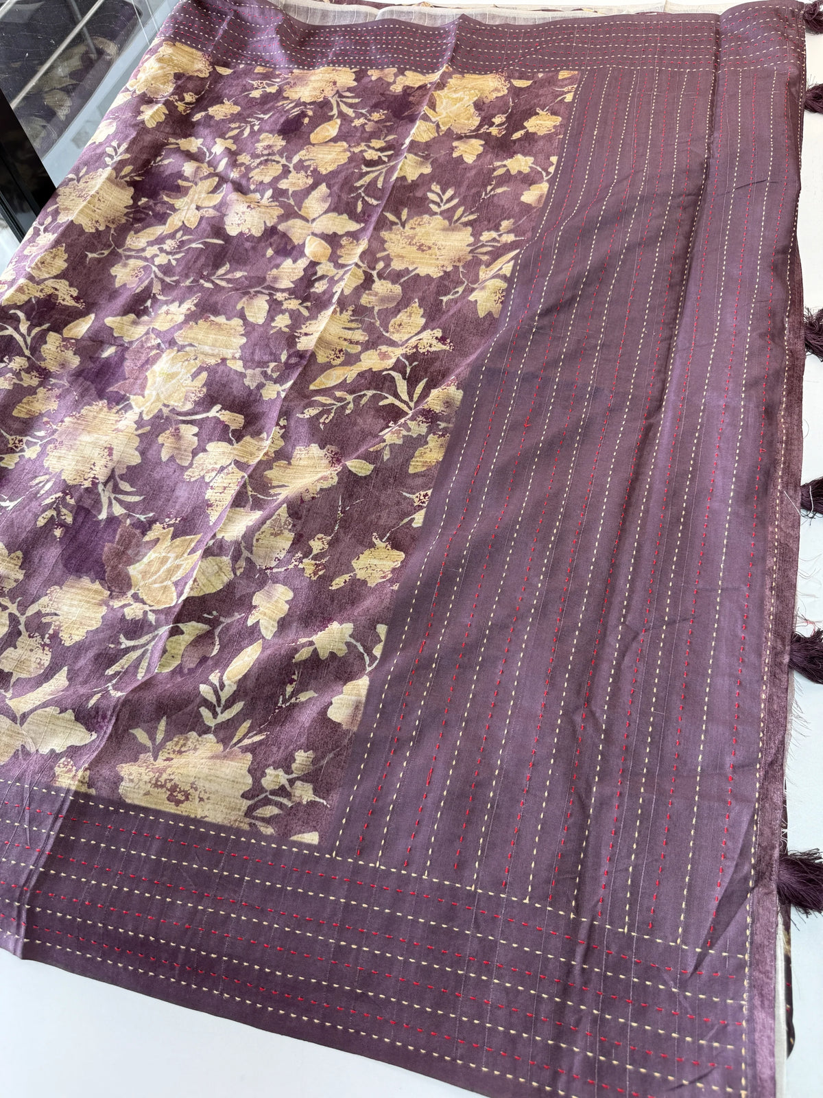 Semi Tussar printed saree/ PP06