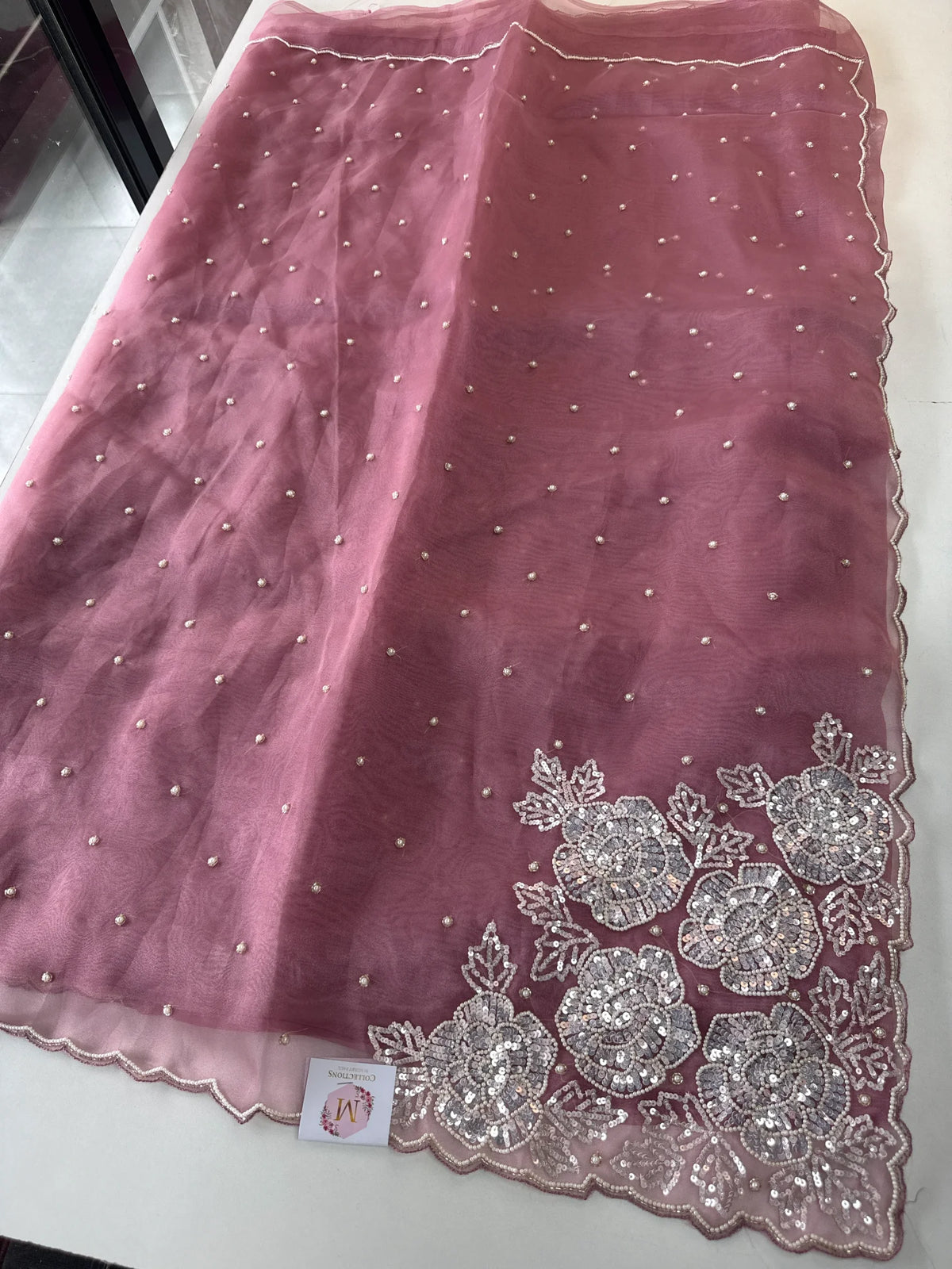 Glass Organza Saree/ AP1010