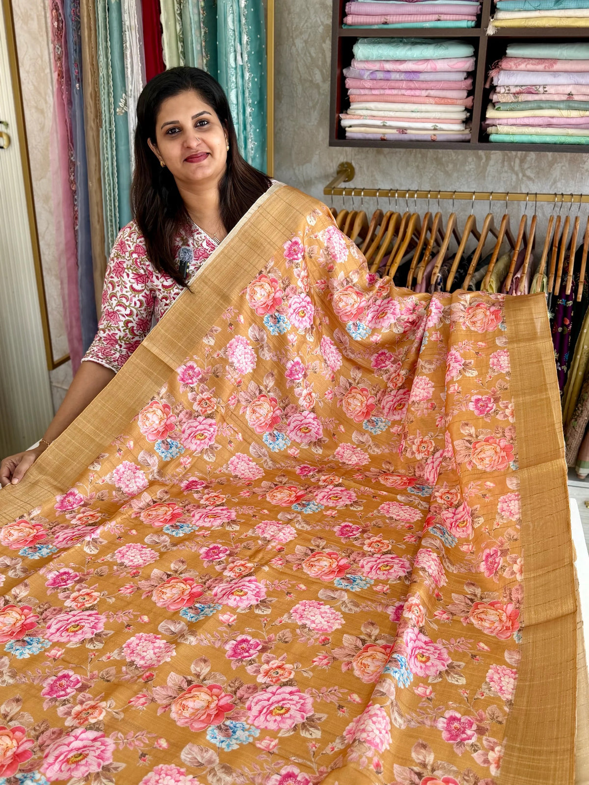 Soft semi Tussar Saree/ RE714