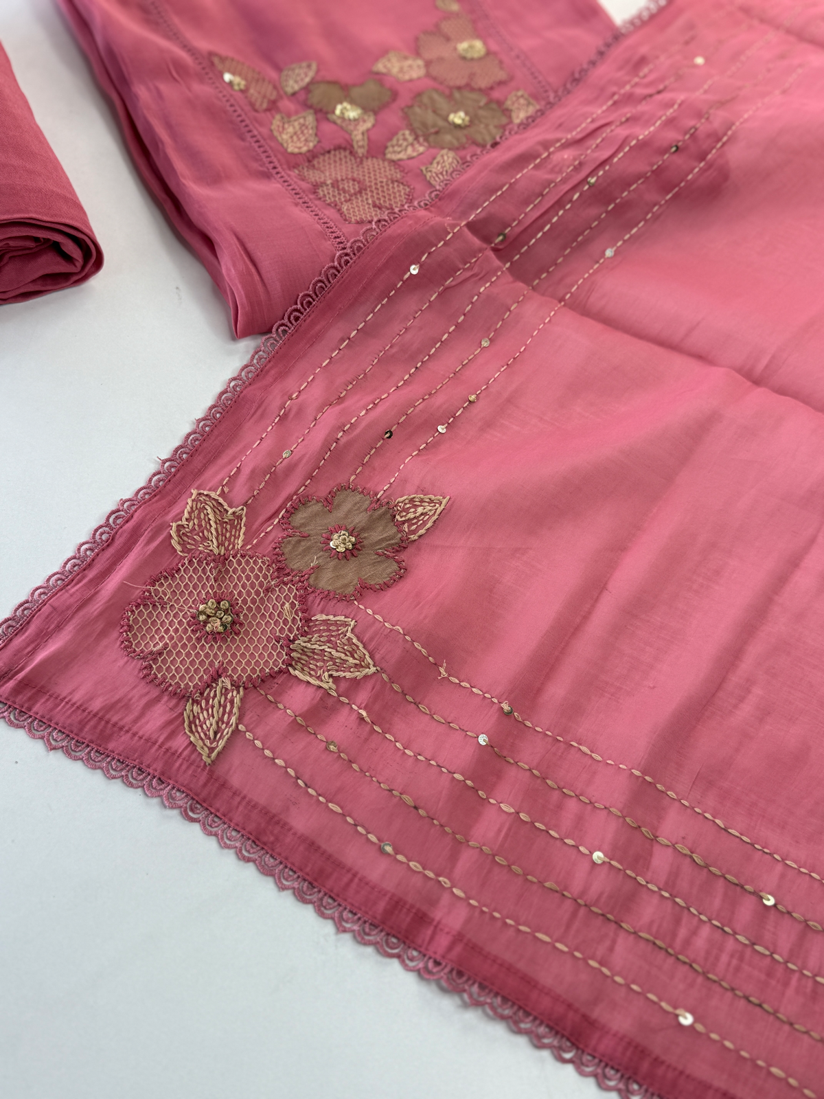 Soft Chanderi unstitched salwar set / NC162