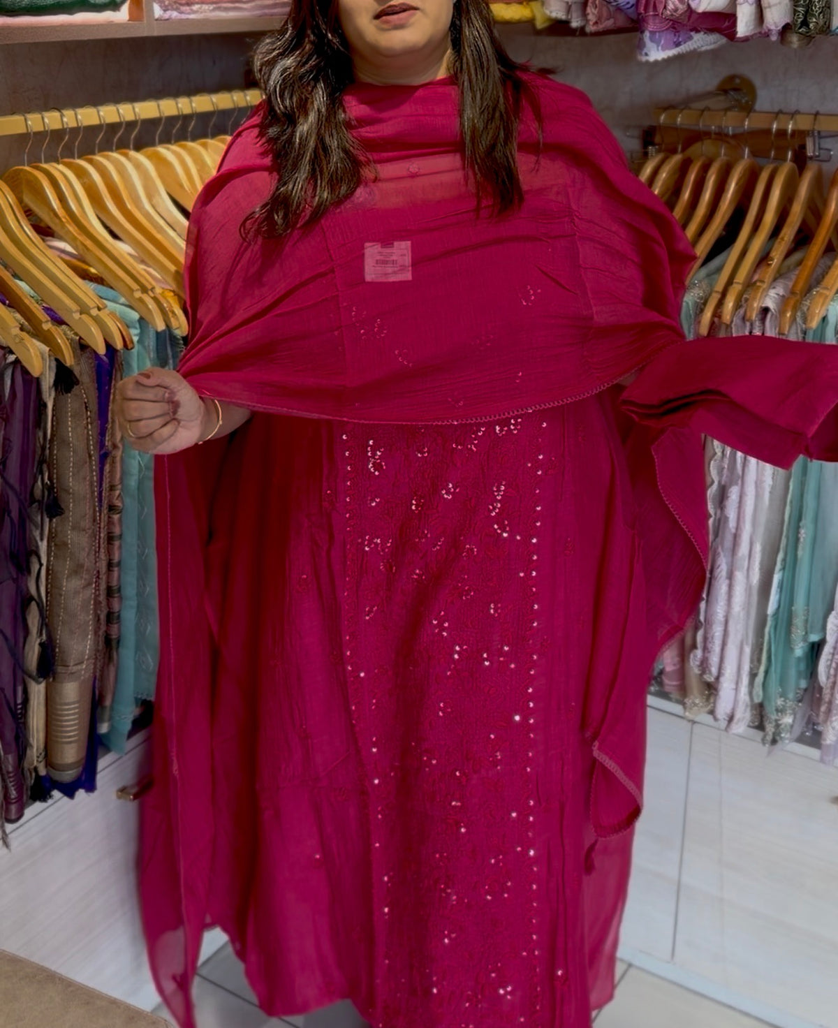 Mal Chanderi unstitched salwar set / MA433