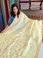 Pure Linen Kora silk saree/ K33