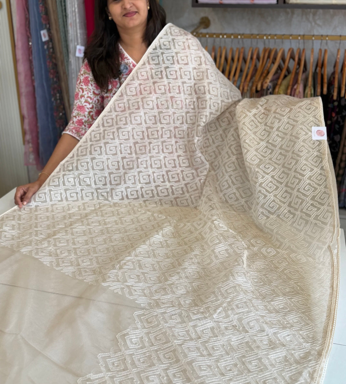 Tissue bledned soft Organza saree / SH898