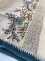 Tissue linen blended saree/ 1671