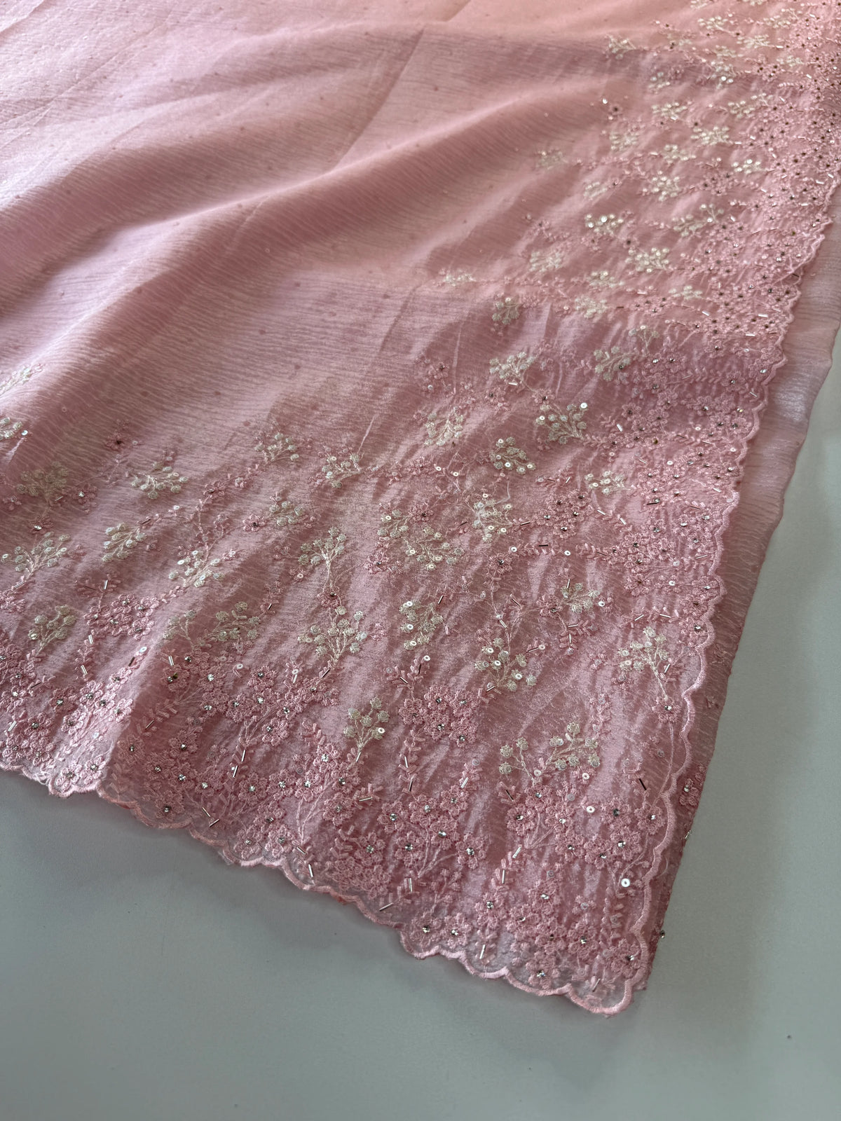 Crushed Crape Saree/ HW456