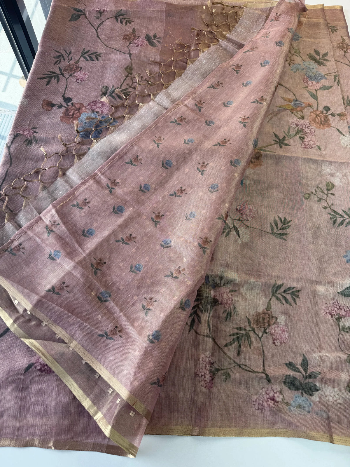 Tissue Chanderi blended saree/ GDF11