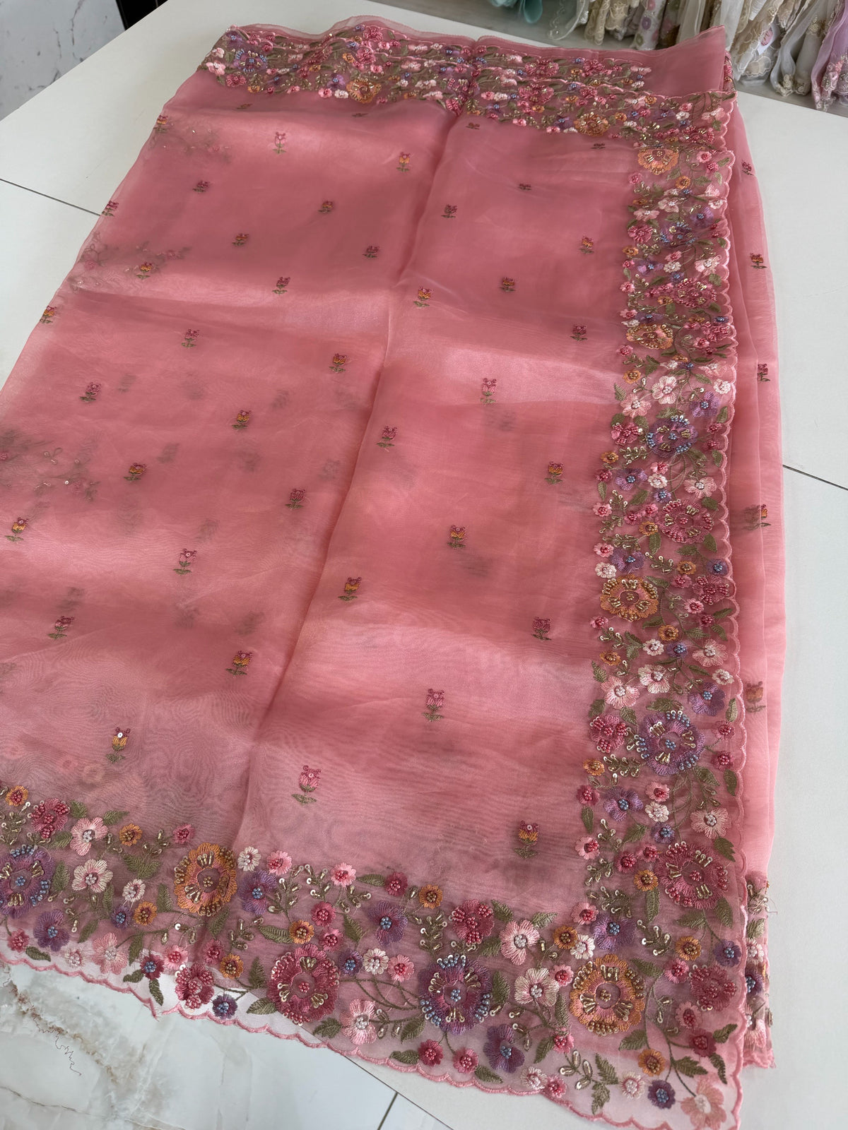 Glass organza saree/ 67HL