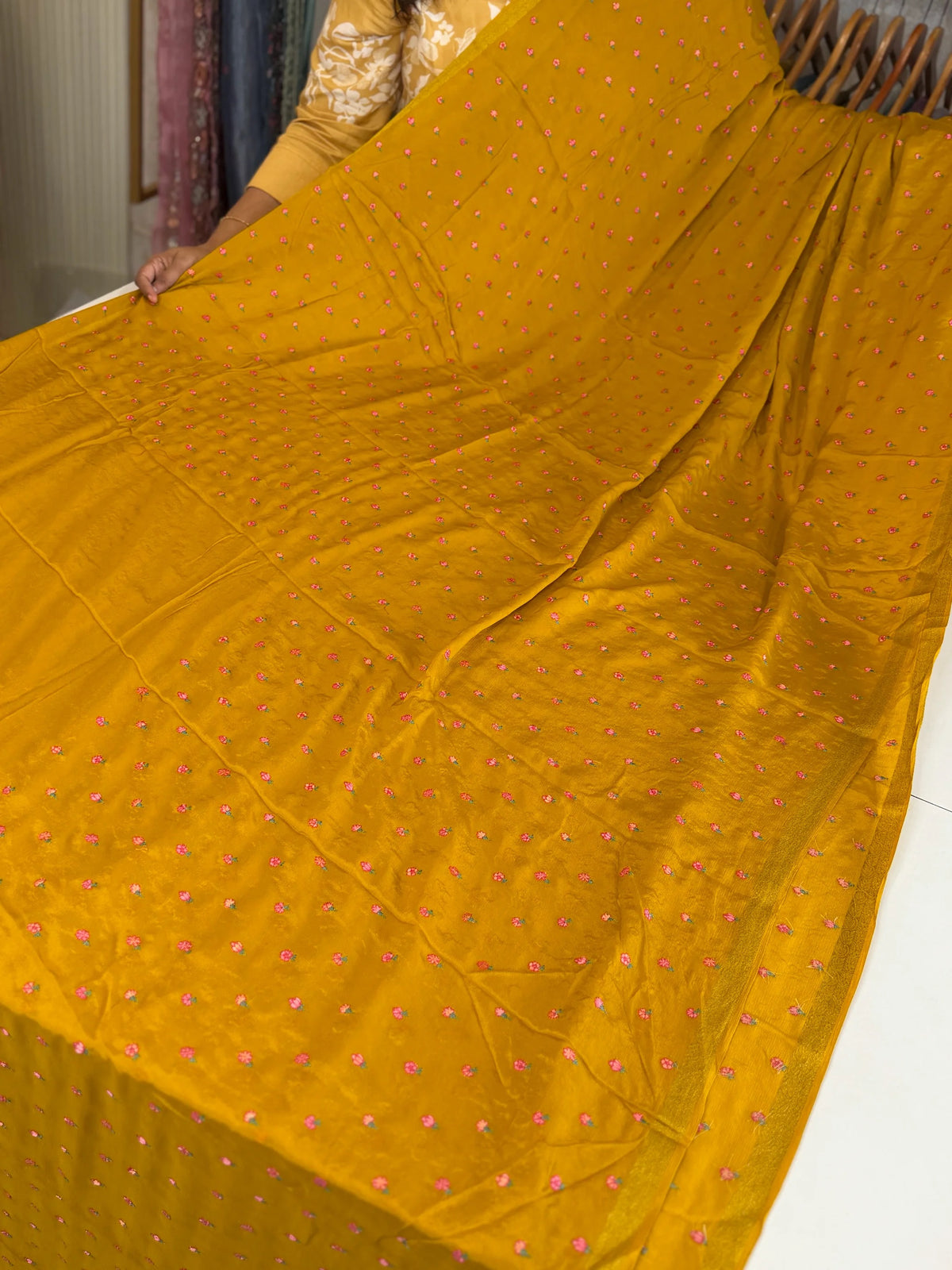 Platinum Georgette Saree/ 8523
