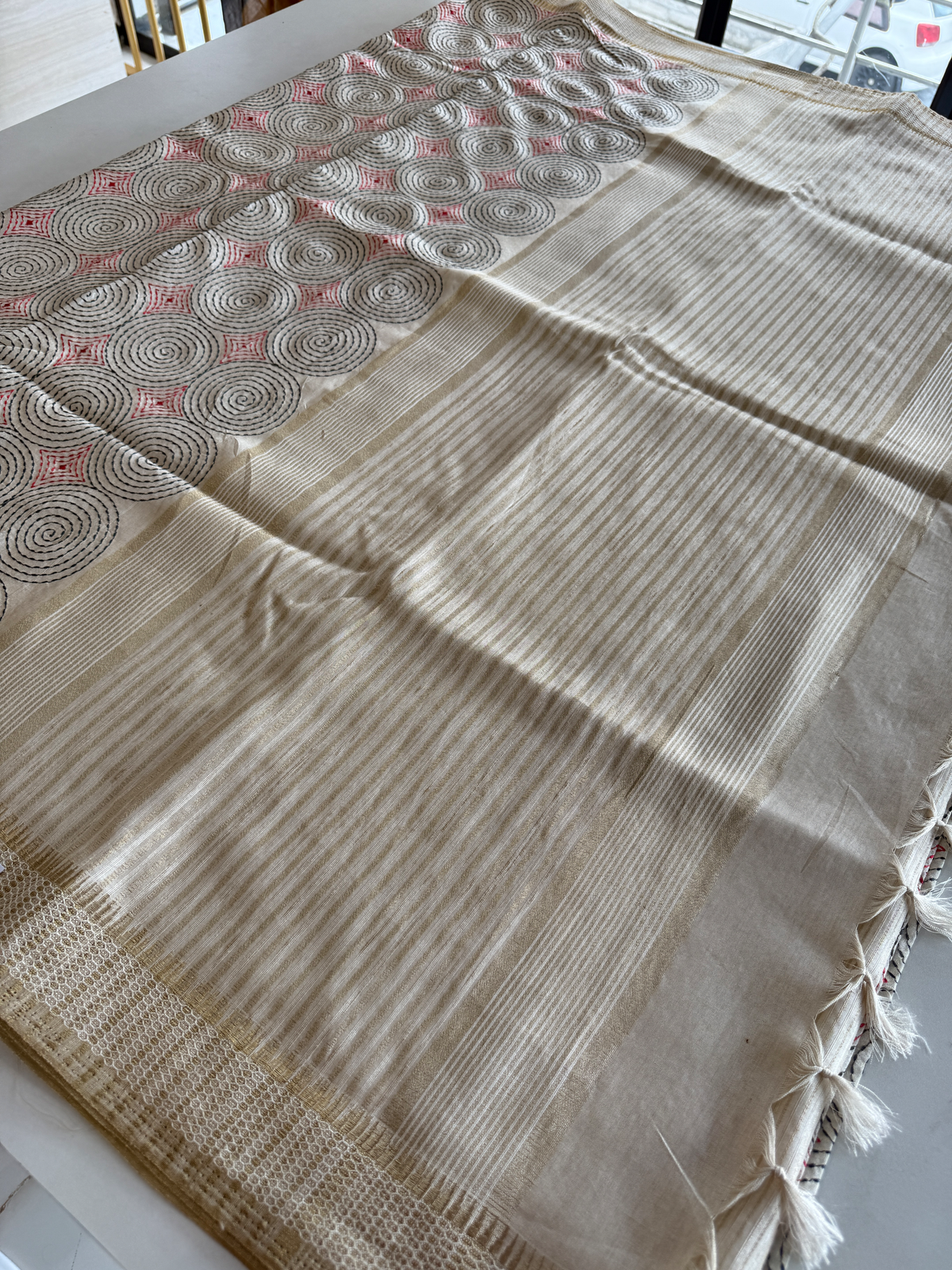 Soft semi Tussar Saree/ 7684c