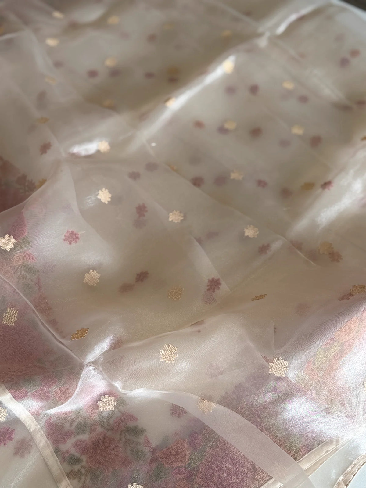 Glass Organza Saree/ 522A