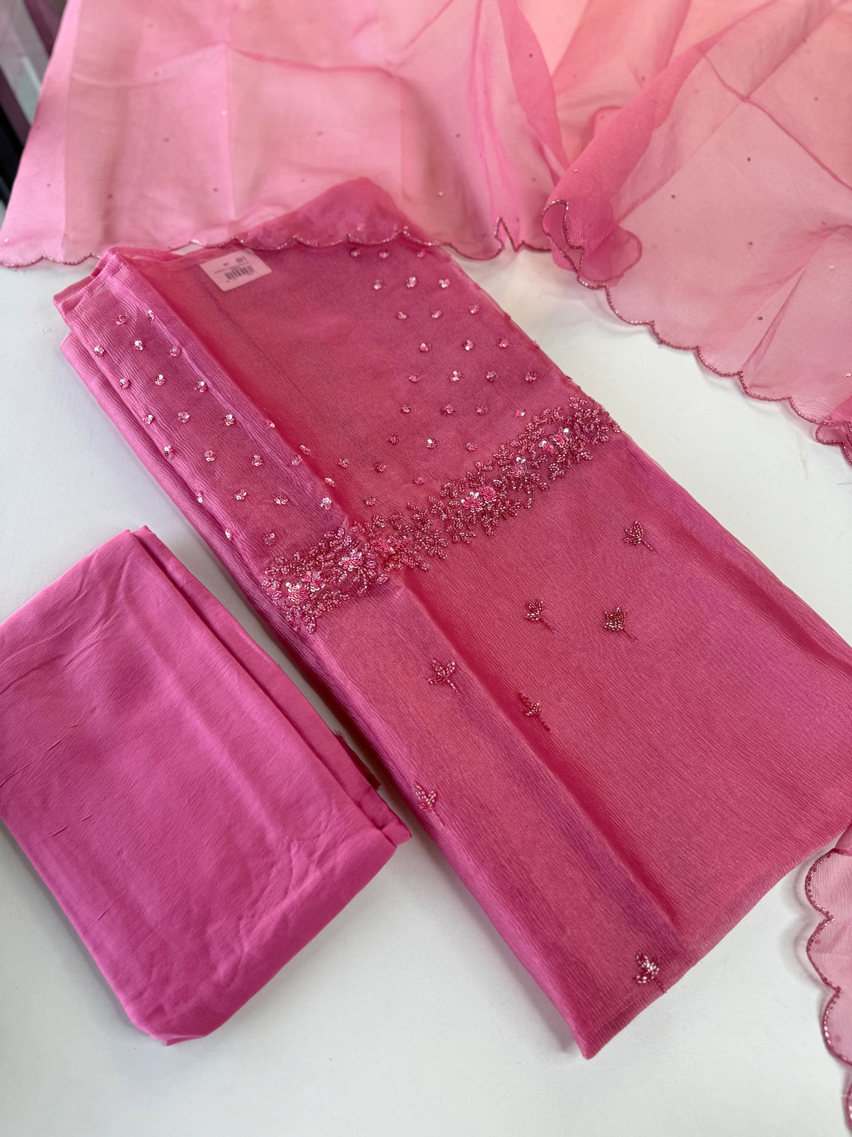 Crushed Tissue unstitched salwar set /298B