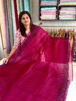 Crushed tissue saree/ CW066