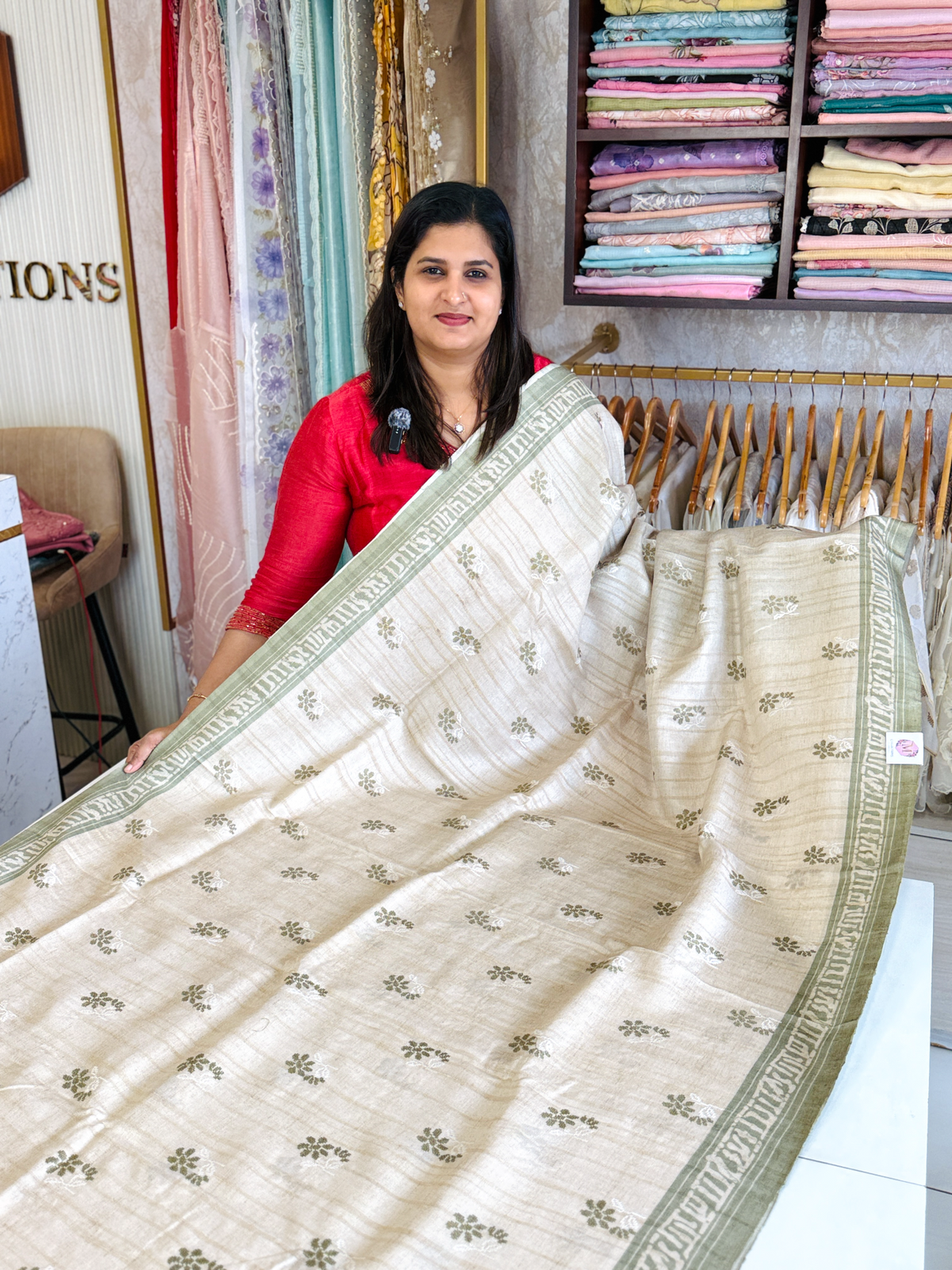 Soft semi Tussar saree/ D527