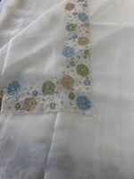 Crushed crape Saree/ HW725