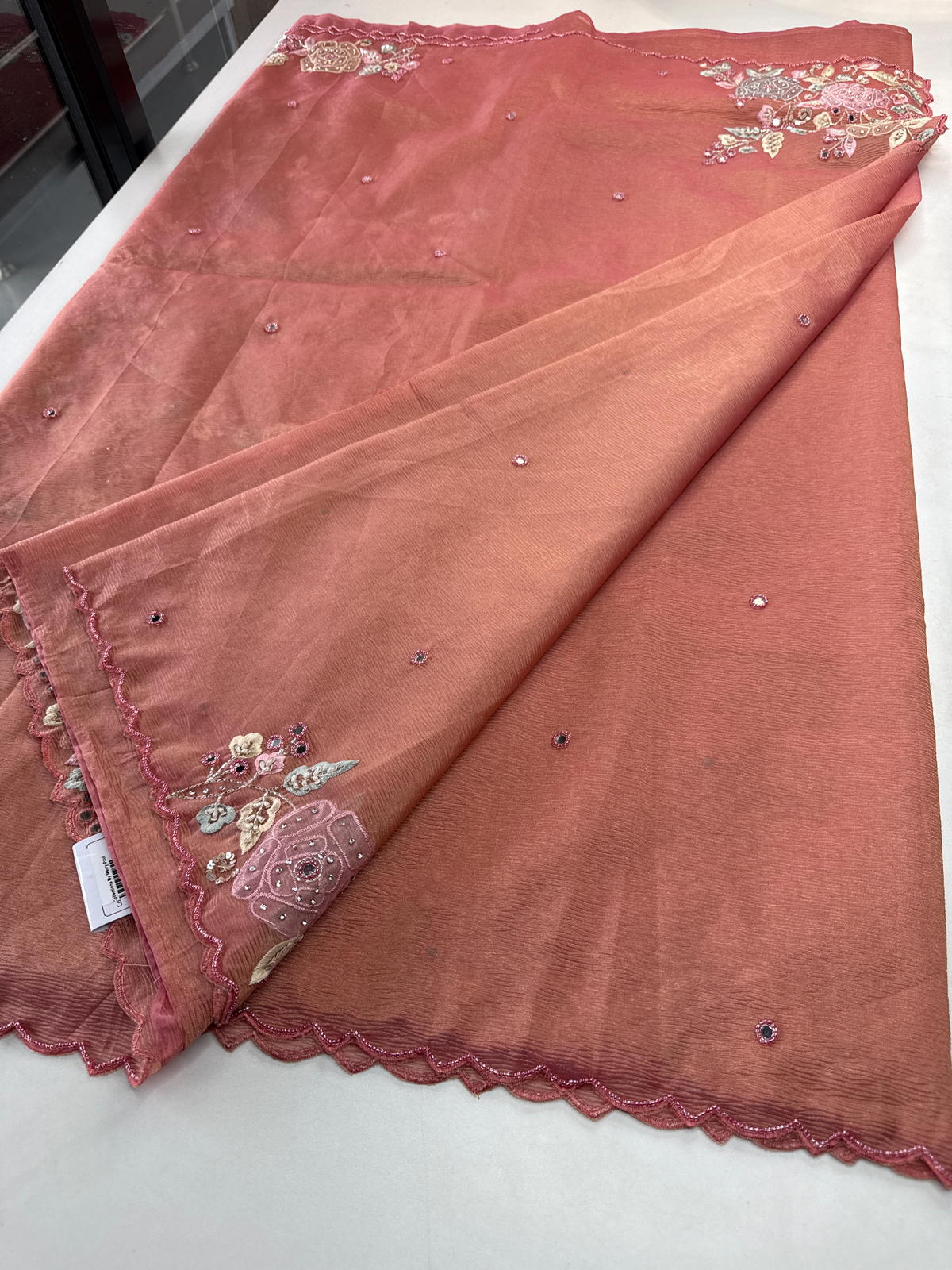 Crushed Tissue Saree/ SP007