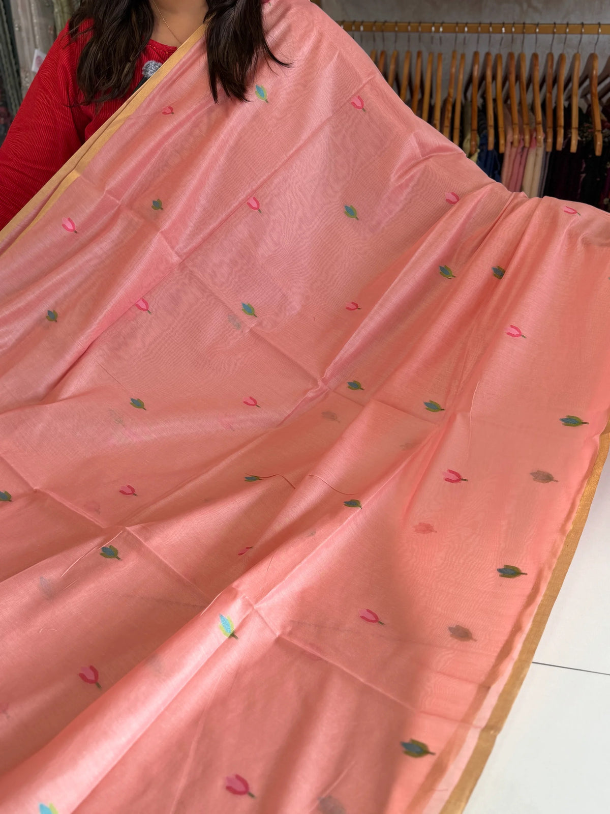 Soft Chanderi jamdhani weaves / SA74