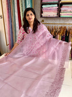 Crushed tissue saree/ CW066