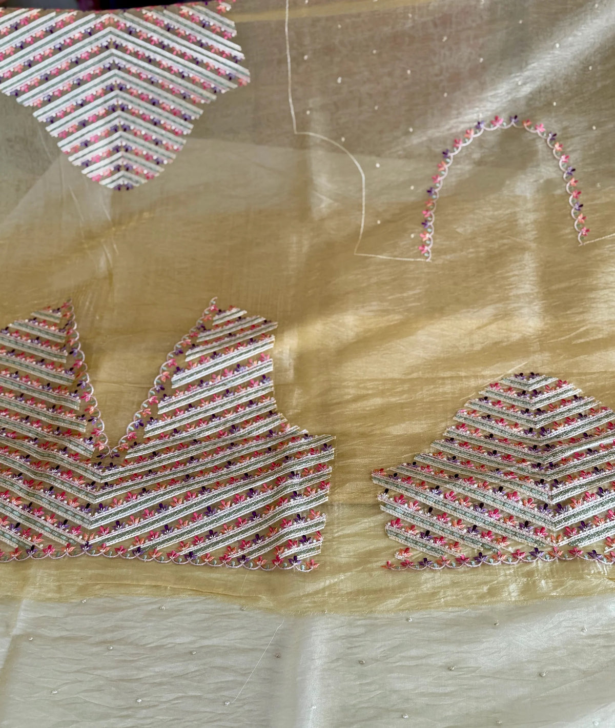 Korean Organza Saree/ 4176