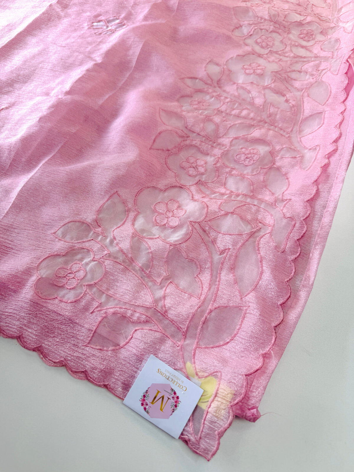 Crushed crape saree/ AM101