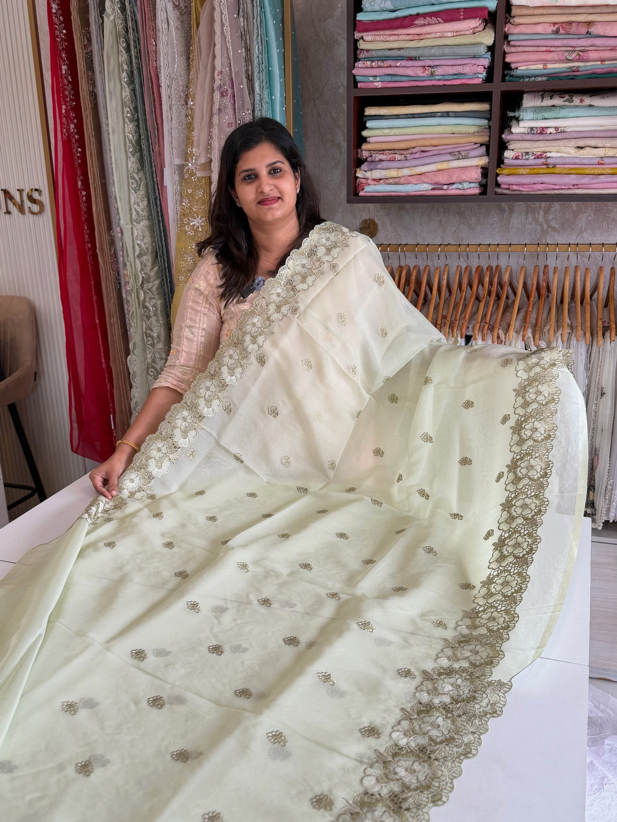 Organza Saree/ 6296