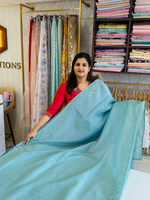 Crushed crape saree/ HW457