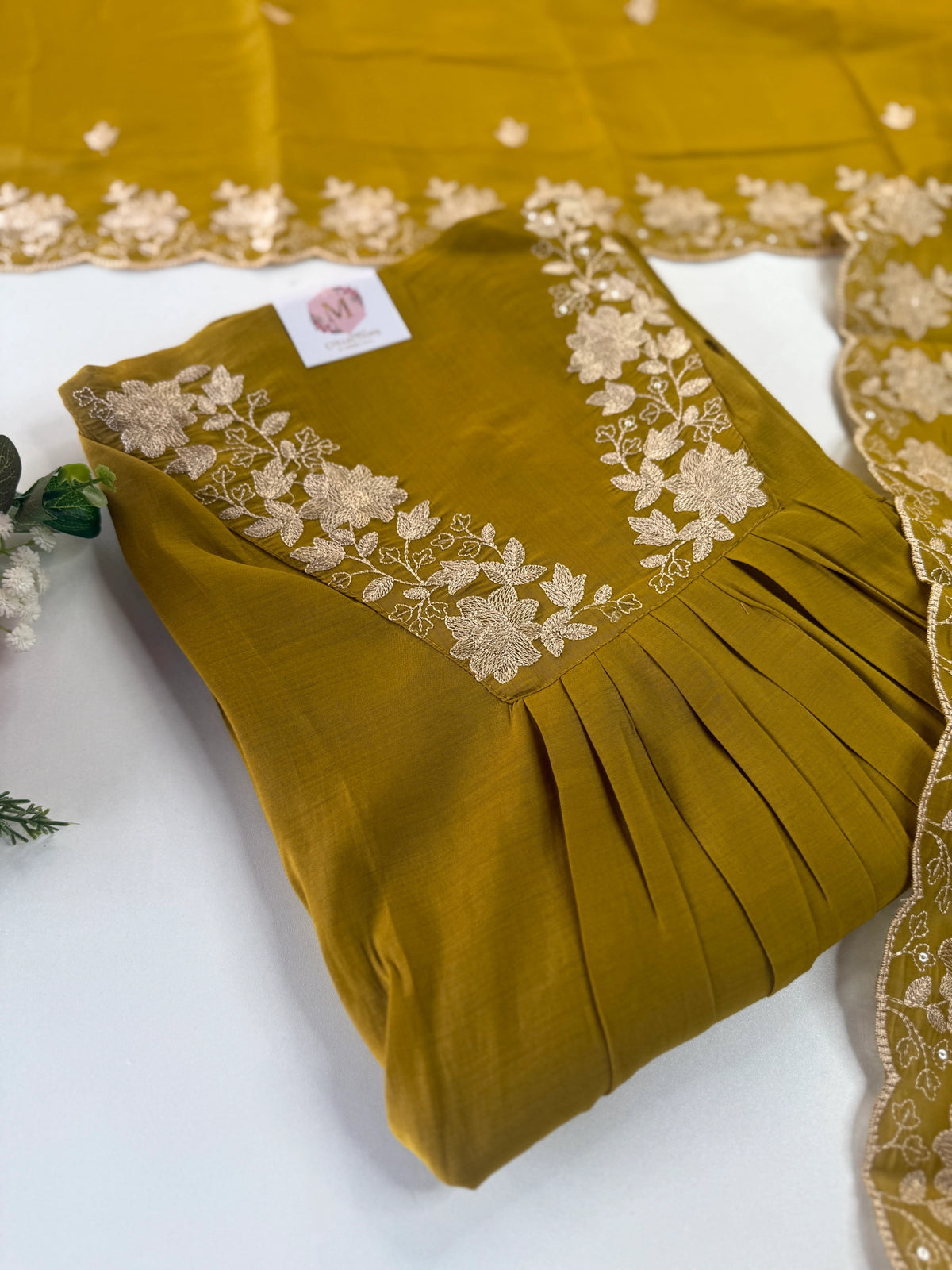 Soft Chanderi unstitched salwar set / NC249