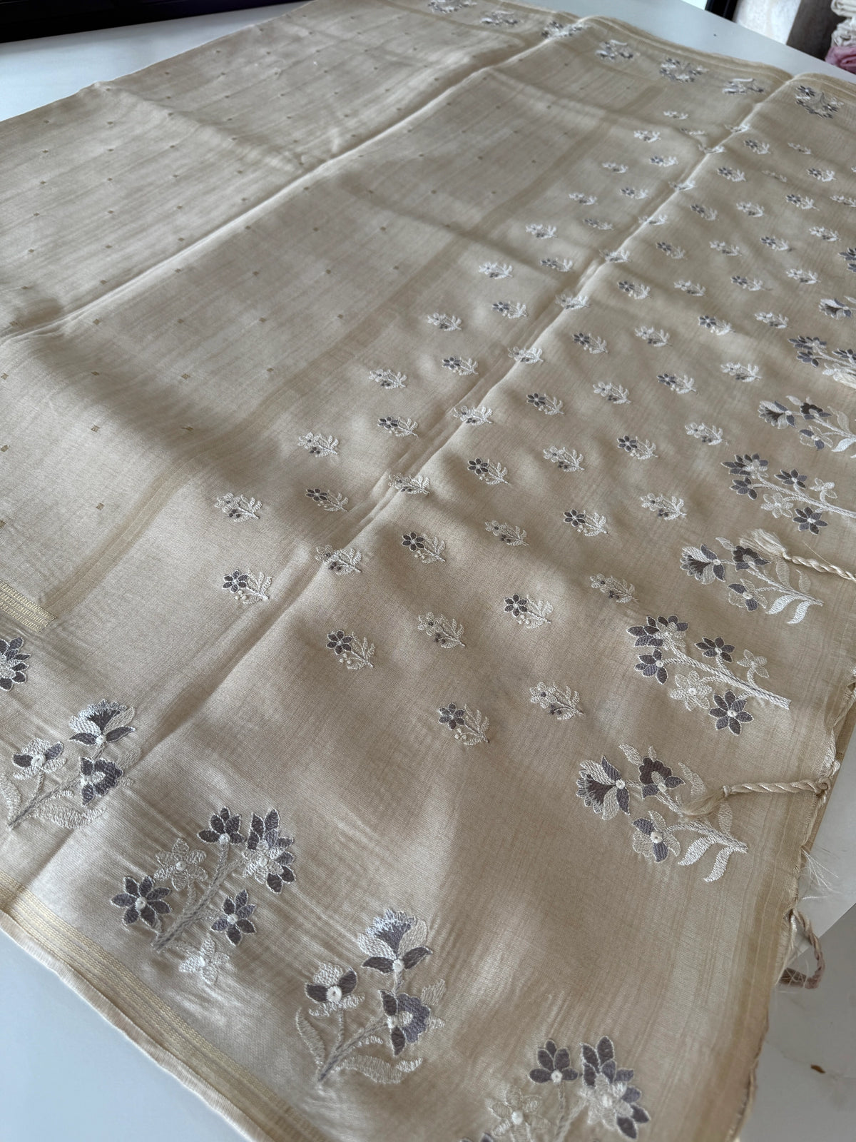 Semi Tussar Saree/ FG371