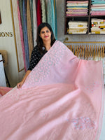 Crushed crape saree/ AM101