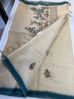 Tissue linen blended saree/ 1671
