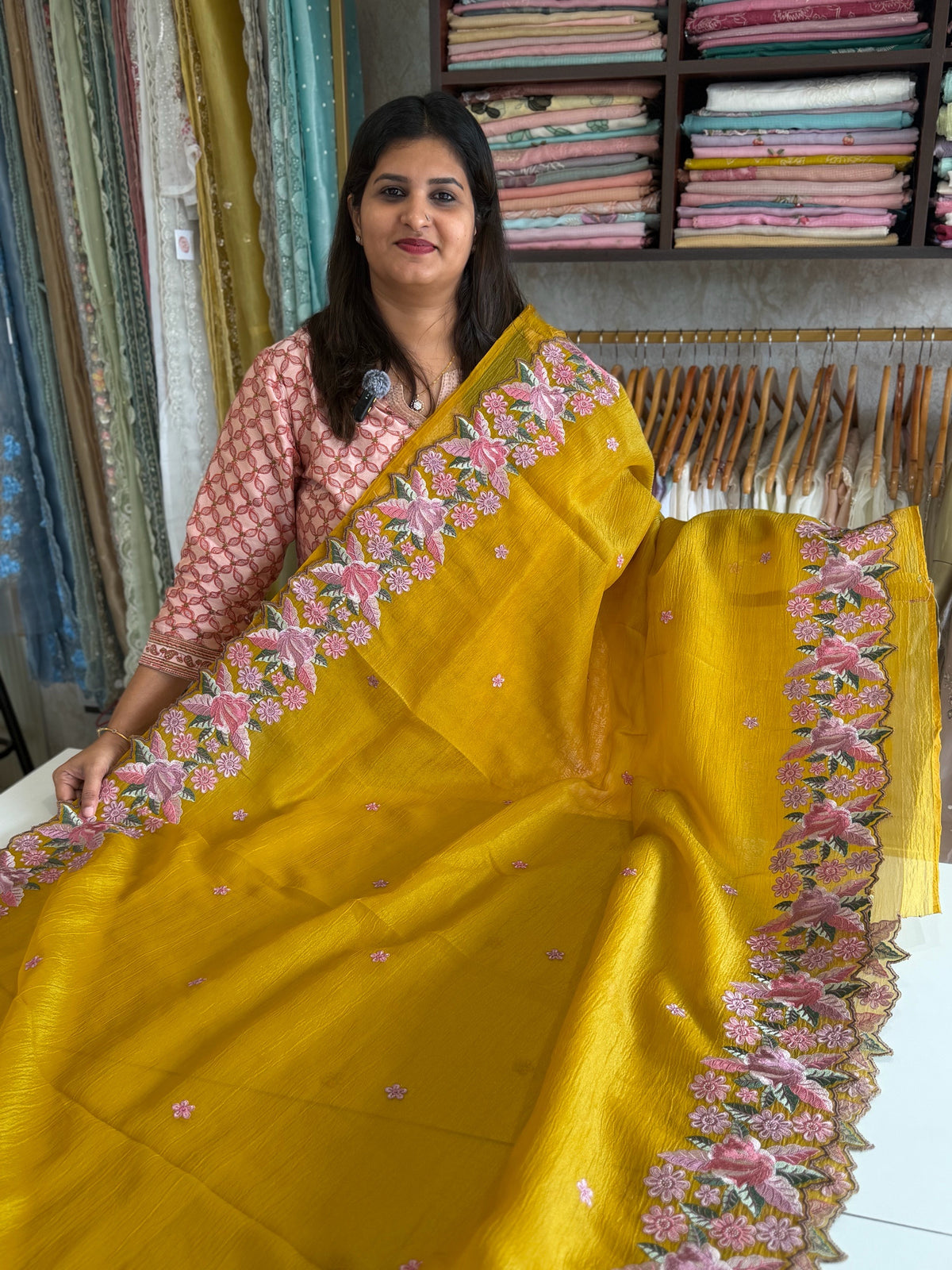 Crushed Crape Saree/ SC44