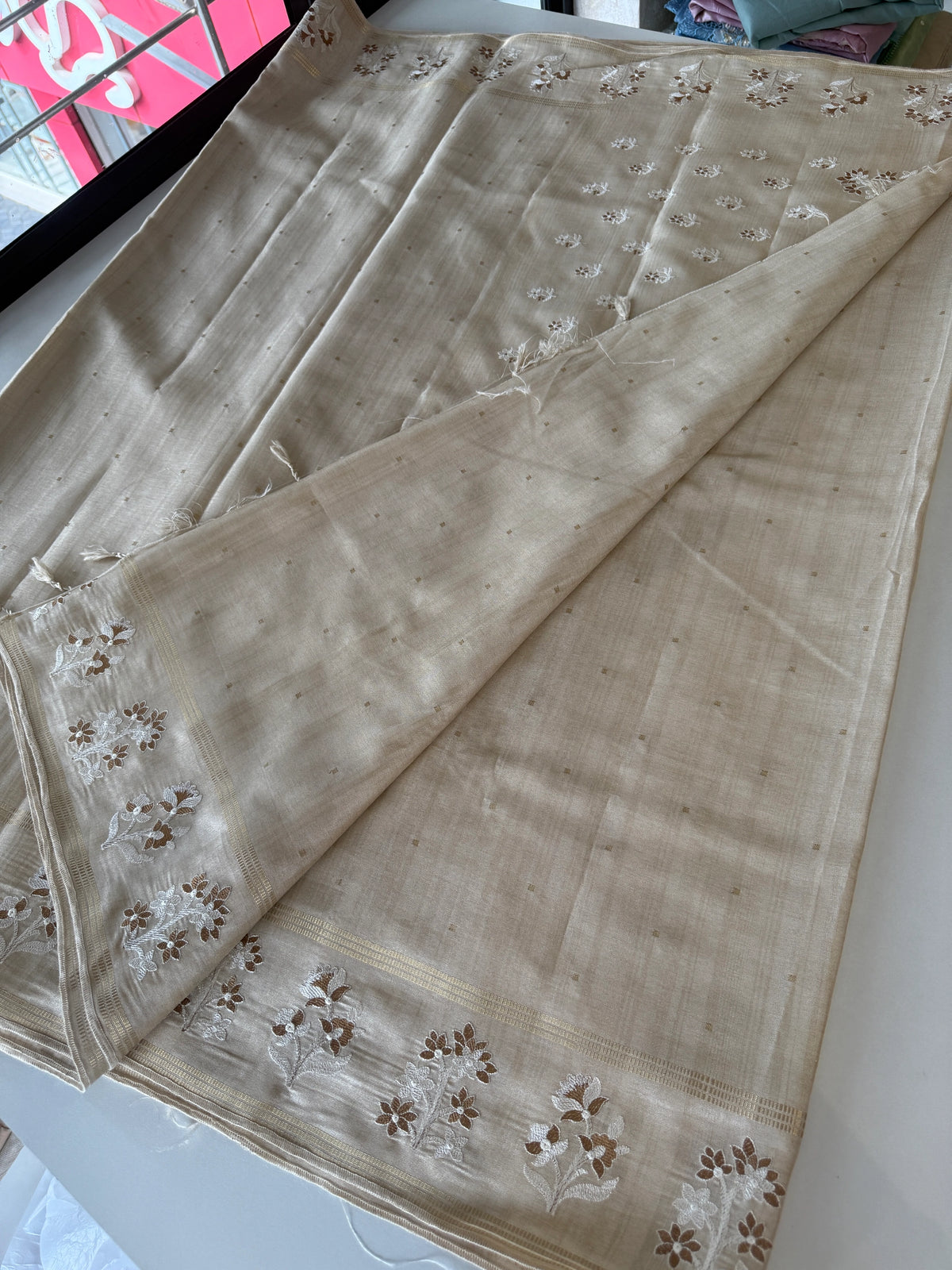 Semi Tussar Saree/ FG371