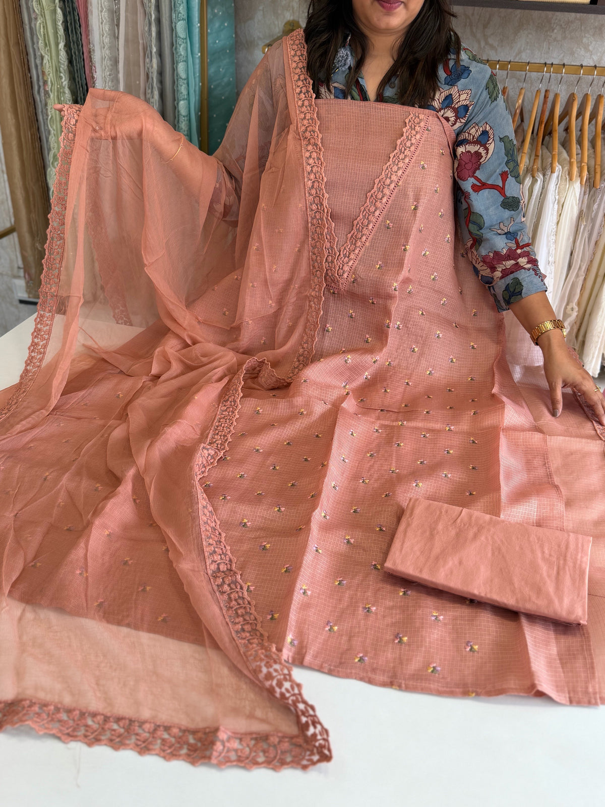 Silky kotta Unstitched salwar set/ U5110