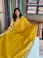 Satin organza saree/ AP59