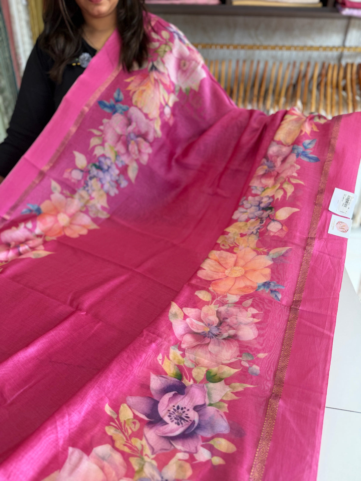 Pure Chanderi silk saree/ Z5712